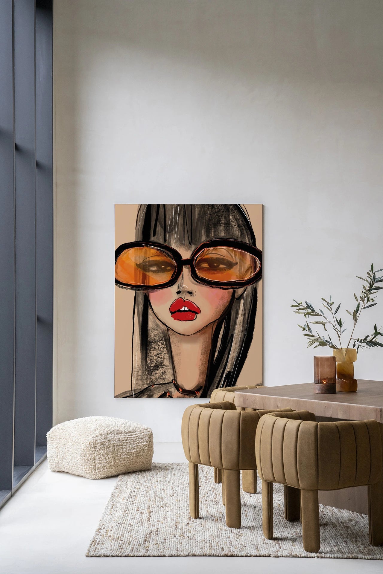 Urban Cotton Sunny Orange wandkleed