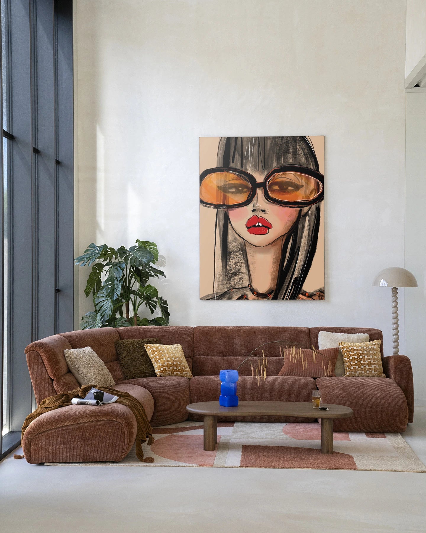 Urban Cotton Sunny Orange wandkleed