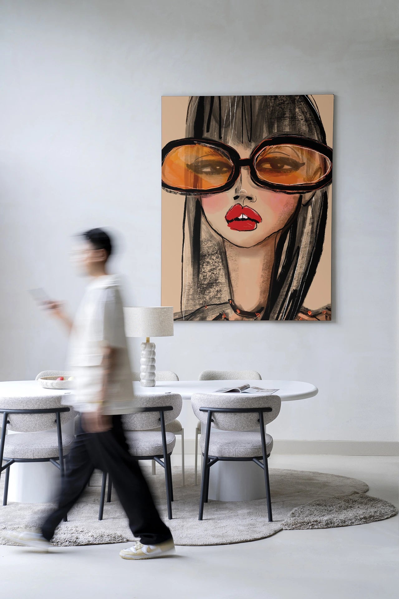 Urban Cotton Sunny Orange wandkleed