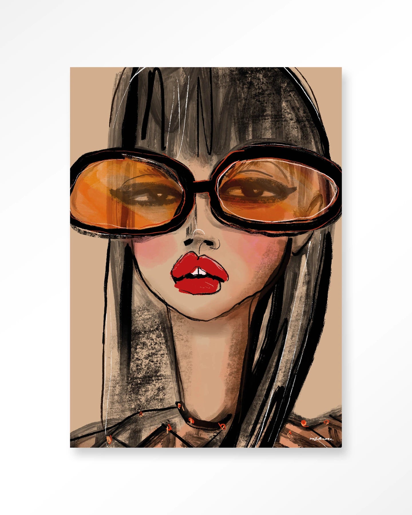 Urban Cotton Sunny Orange wandkleed