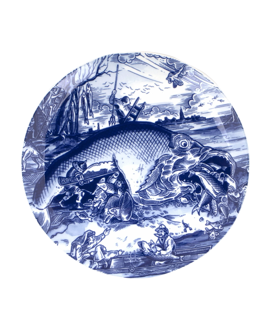 Henk Schiffmacher x Royal Delft wandbord Pisces Bruegel – Kavel 84
