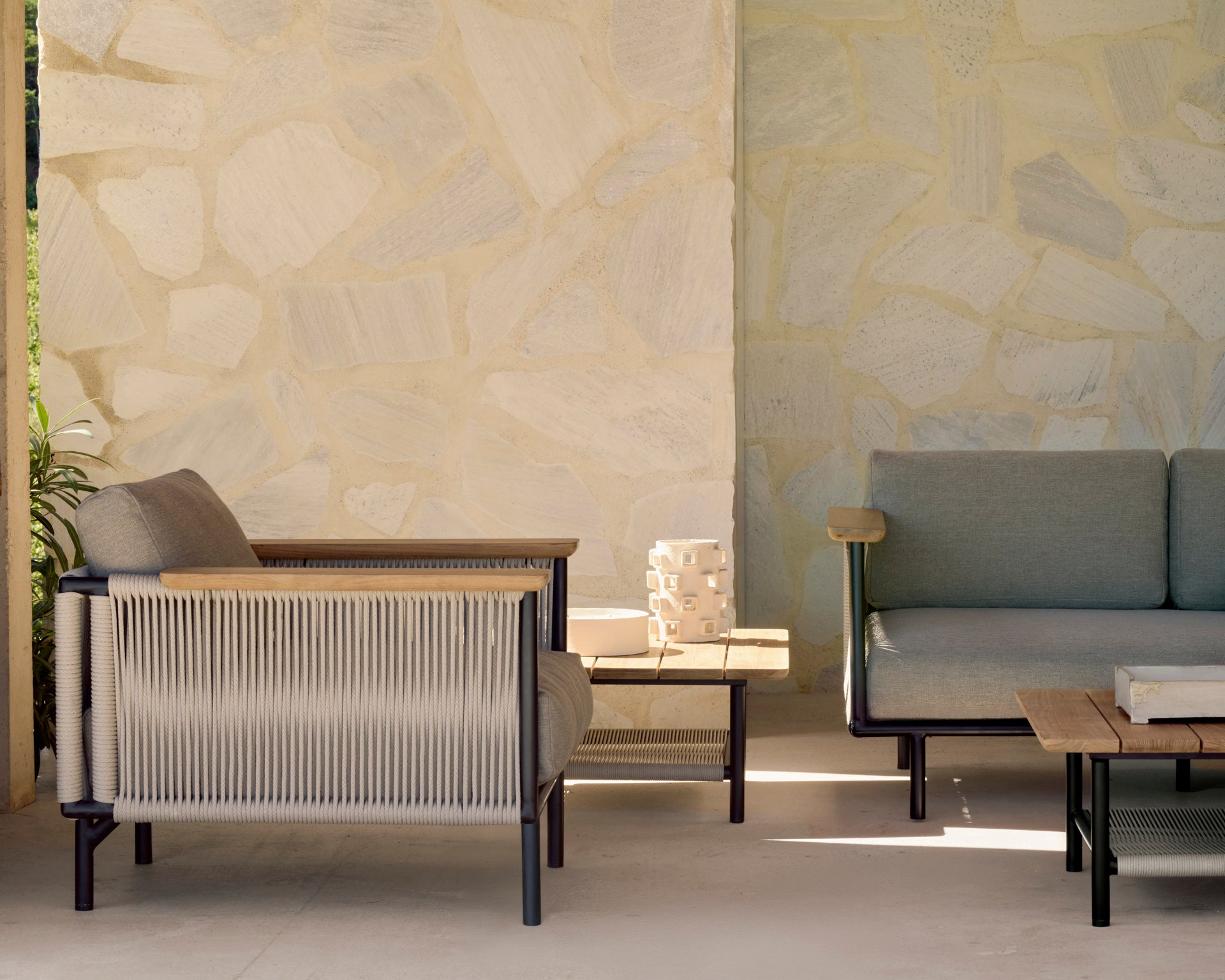 Ethnicraft Corbey outdoor loungestoel - Kavel 84