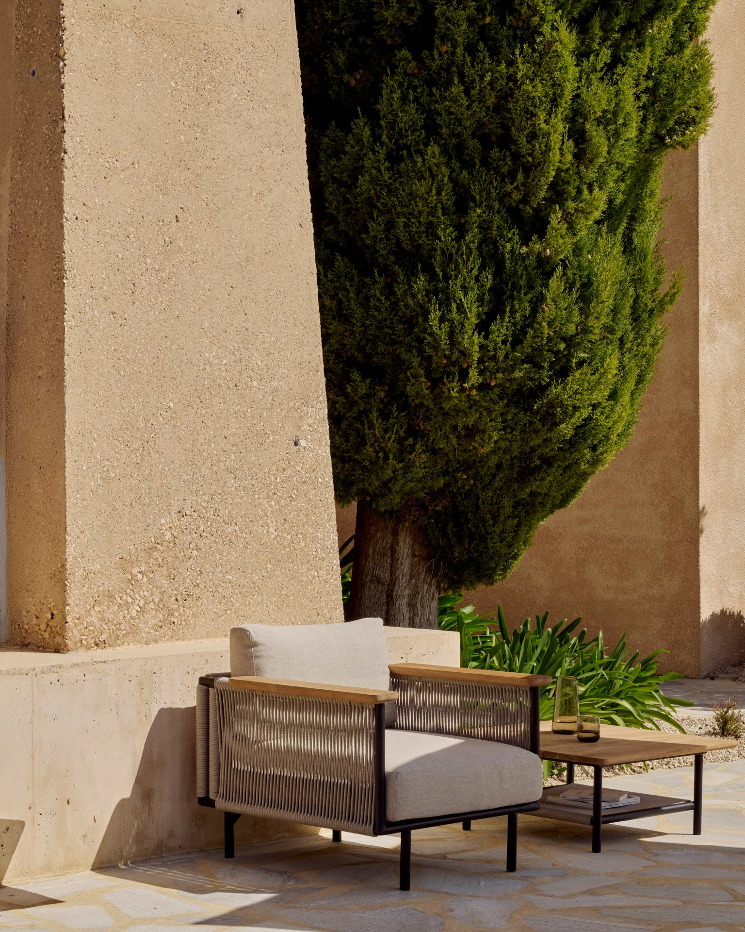 Ethnicraft Corbey outdoor loungestoel - Kavel 84