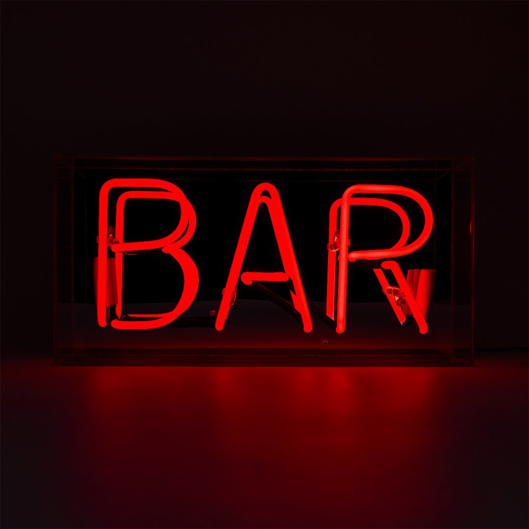 Glazen Neon Sign BAR - Kavel 84