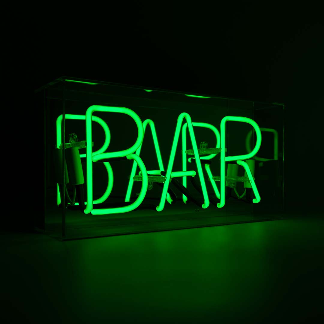 Glazen Neon Sign BAR - Kavel 84