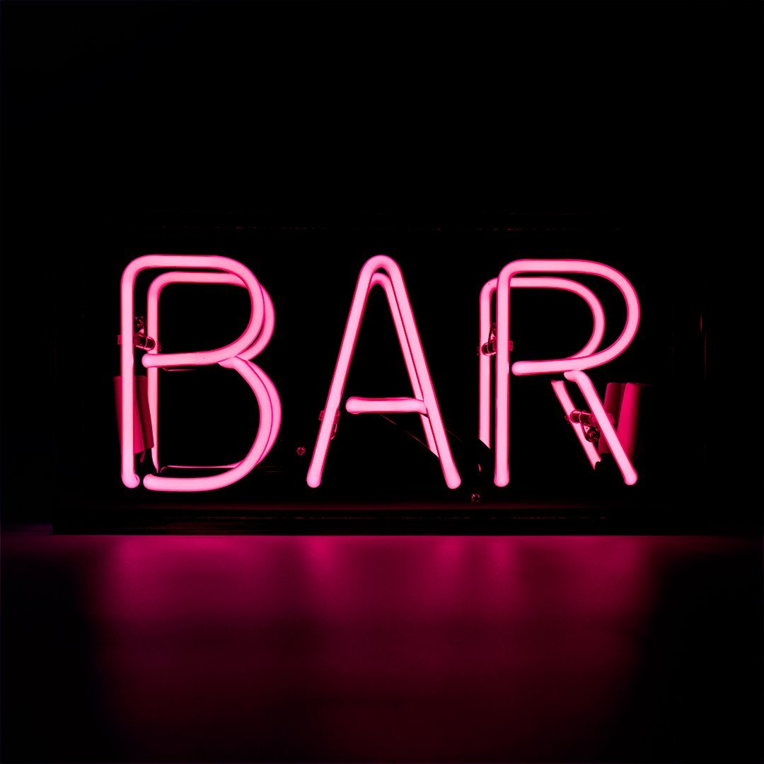 Glazen Neon Sign BAR - Kavel 84