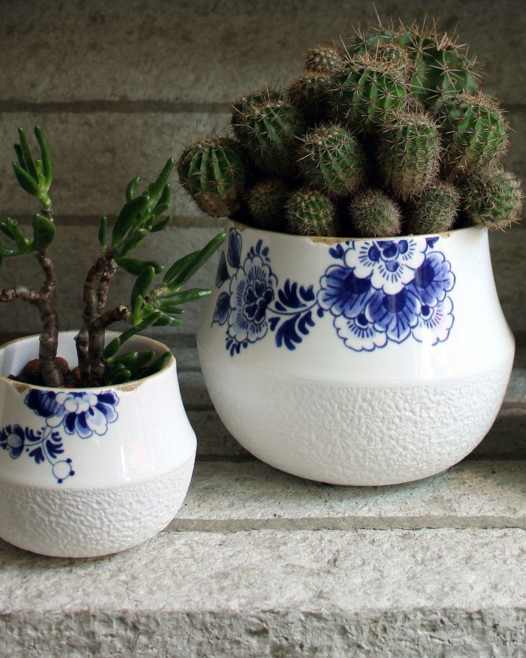 Heinen Delfts Blauw Blauw Bloesem bloempot - Kavel 84