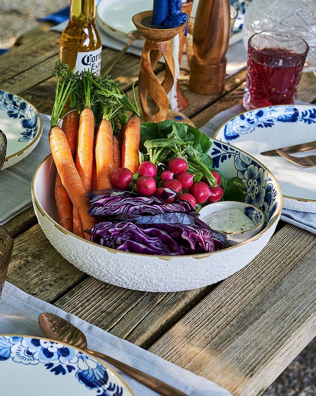 Heinen Delfts Blauw Blauw Bloesem saladeschaal - Kavel 84