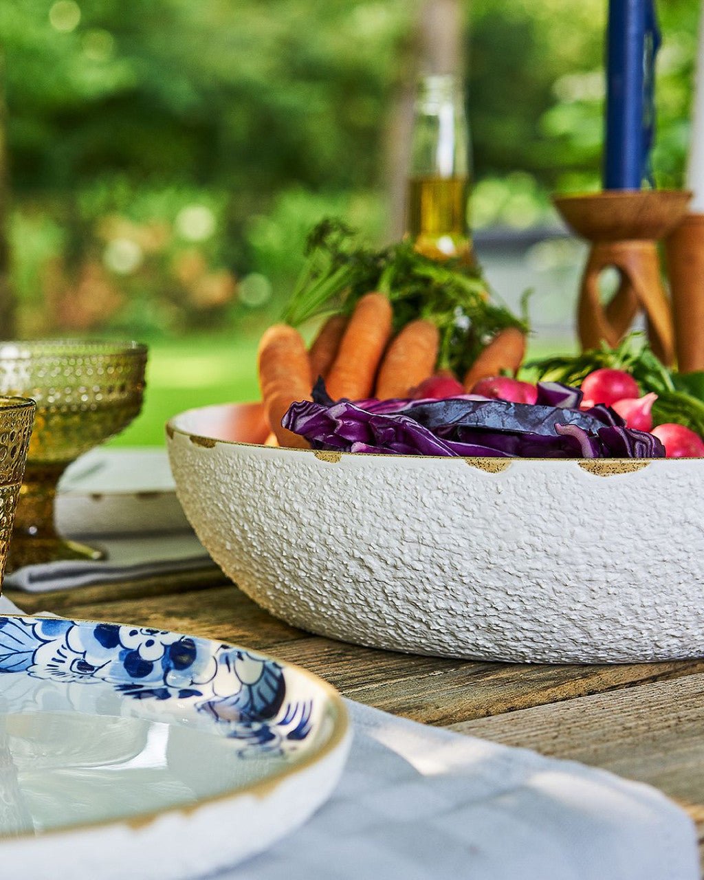 Heinen Delfts Blauw Blauw Bloesem saladeschaal - Kavel 84