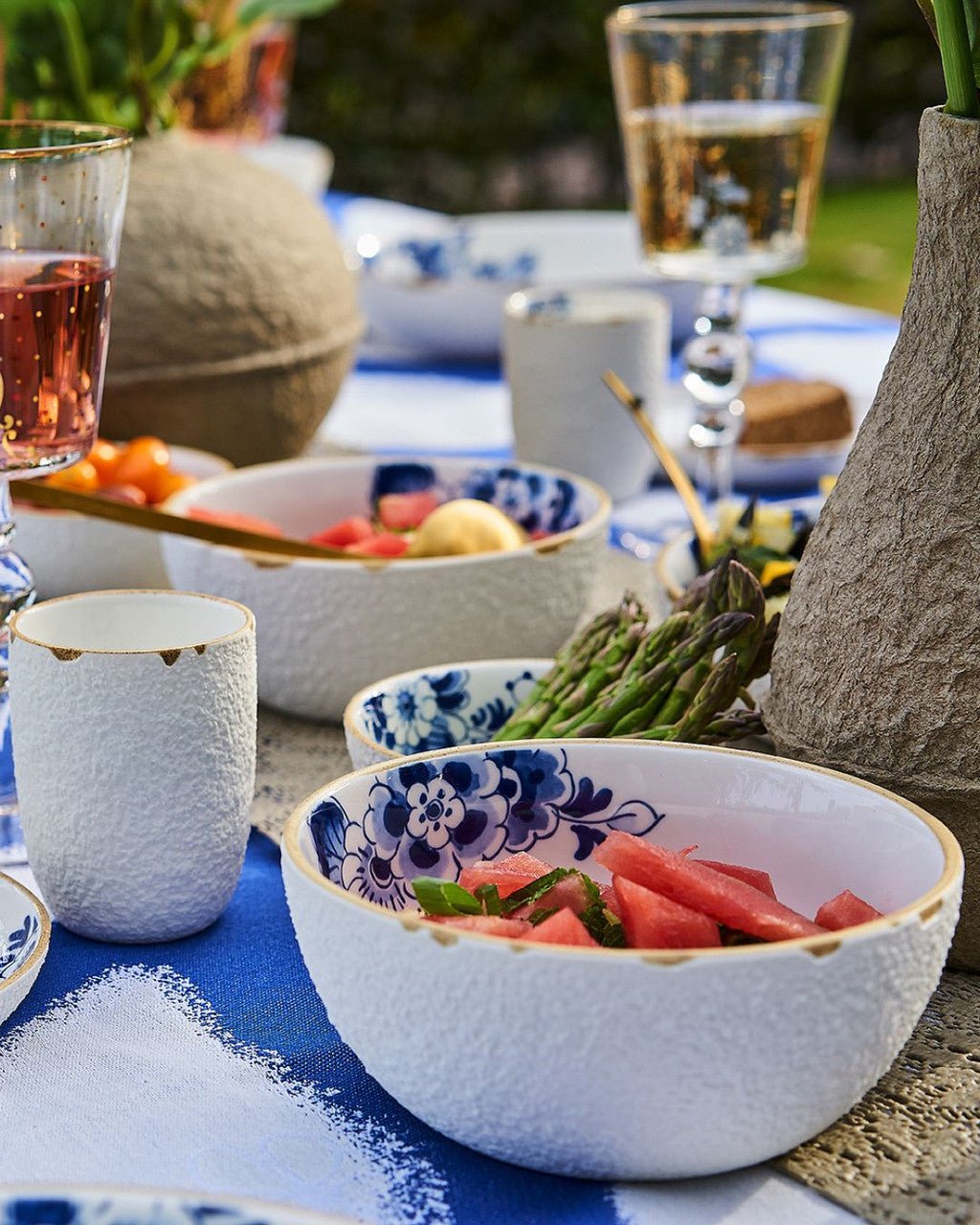 Heinen Delfts Blauw Blauw Bloesem schaal - Kavel 84