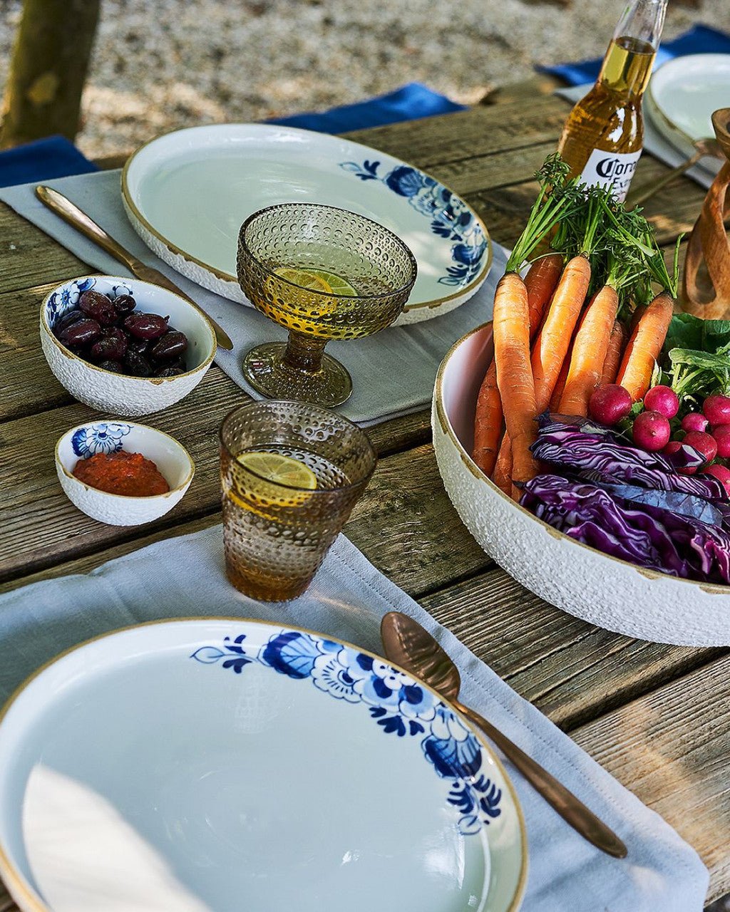 Heinen Delfts Blauw Blauw Bloesem schaal - Kavel 84