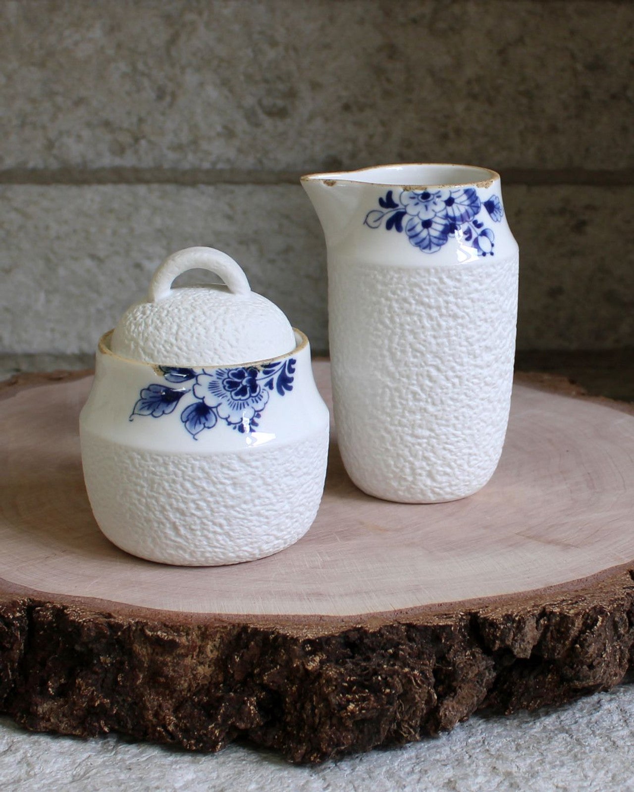 Heinen Delfts Blauw Blauw Bloesem suikerpotje - Kavel 84