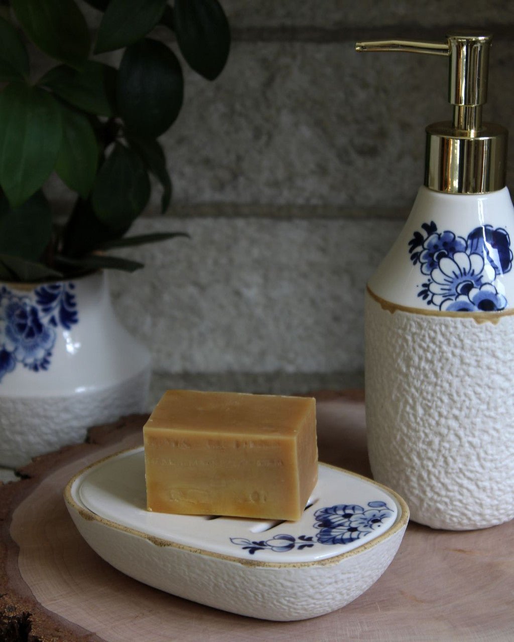 Heinen Delfts Blauw Blauw Bloesem zeepschaaltje - Kavel 84