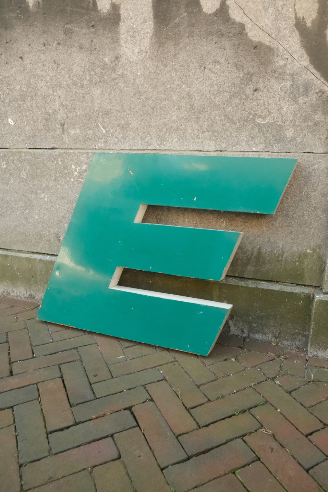 Groen-Witte Vintage Letters