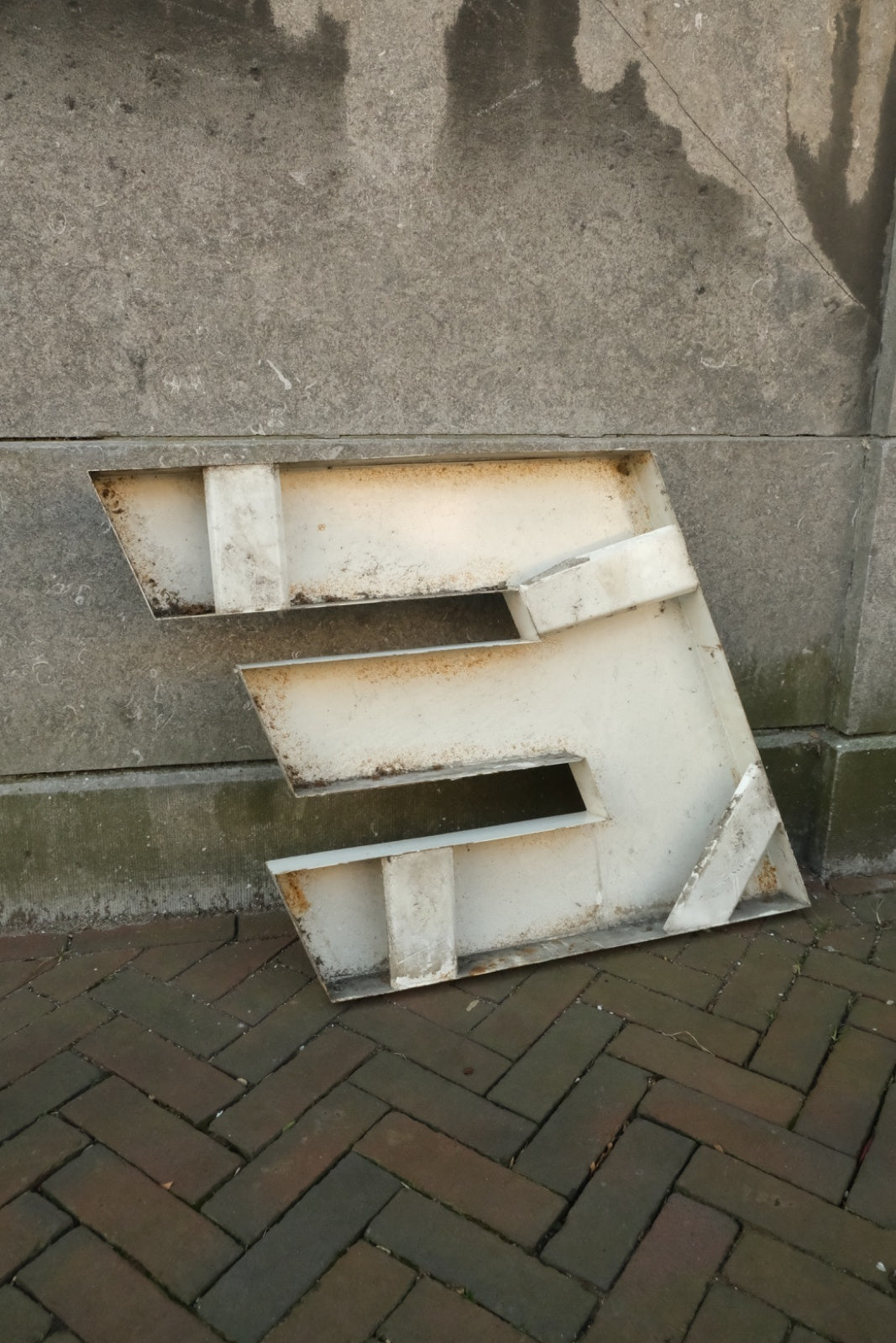 Groen-Witte Vintage Letters