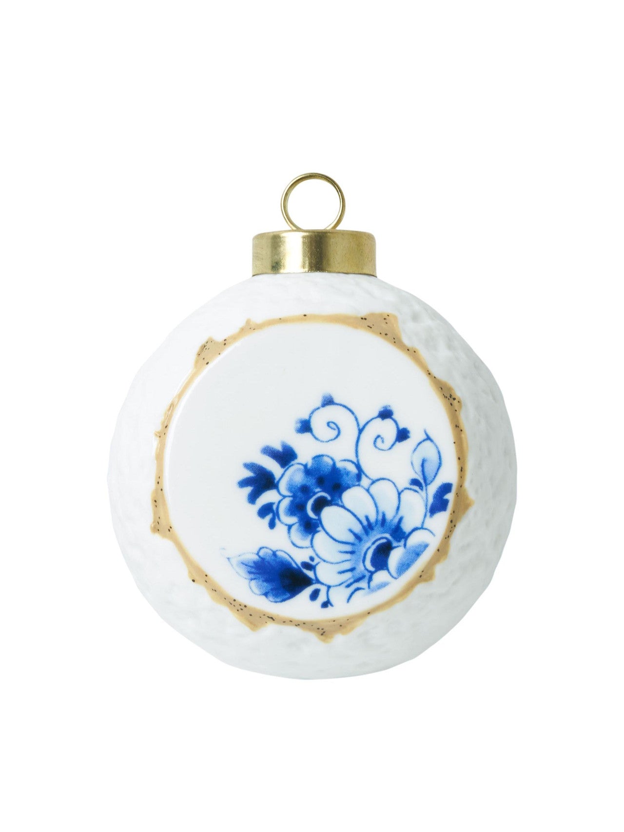 Heinen Delfts Blauw Blauw Bloesem kerstbal - Kavel 84