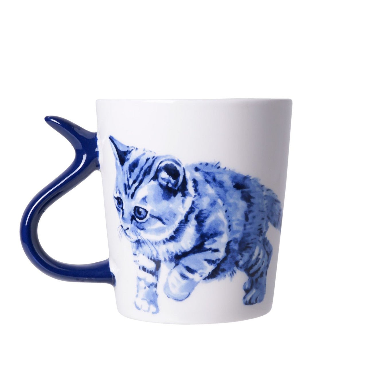 Heinen Delfts Blauw Mok Kattenstaart - Ontdekken - Kavel 84