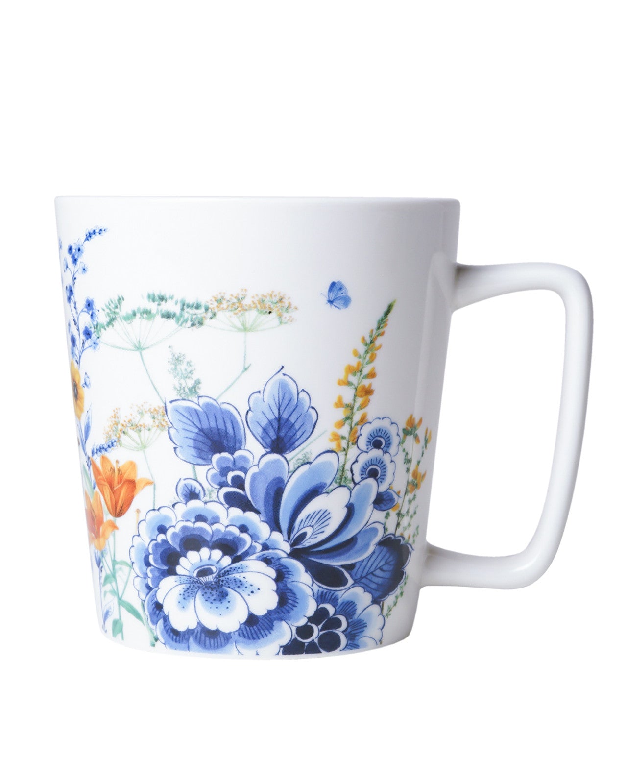 Heinen Delfts Blauw theemok Wildbloemen - Kavel 84