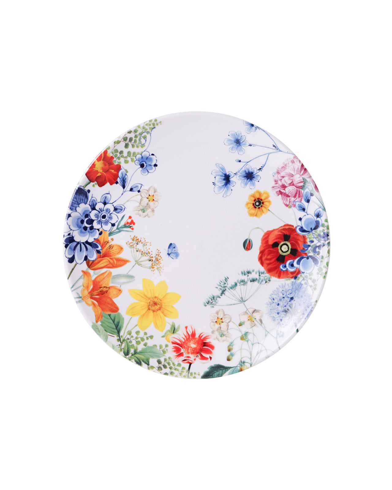 Heinen Delfts Blauw wandbord Wildbloemen - Kavel 84