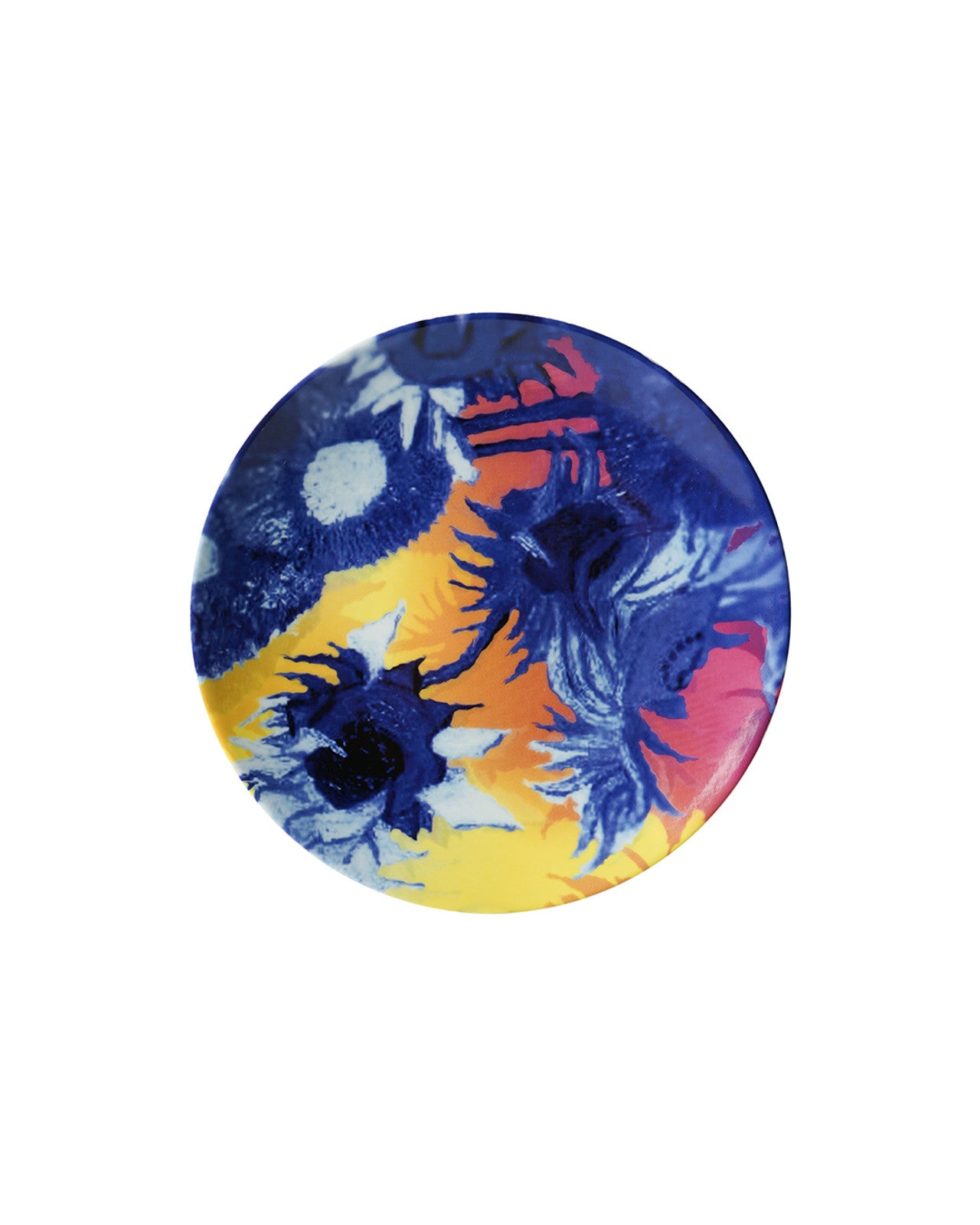 Heinen Delfts Blauw wandbord Color Pop - Zonnebloem - Kavel 84