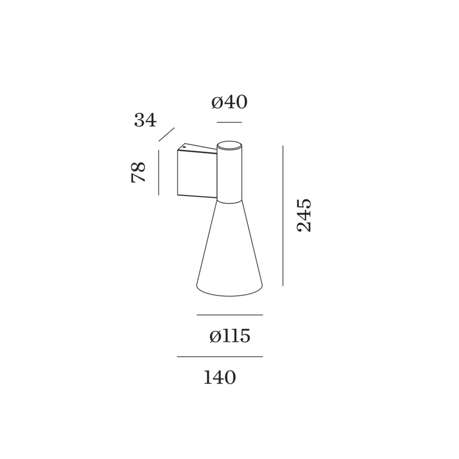Wever & Ducré ODREY wandlamp