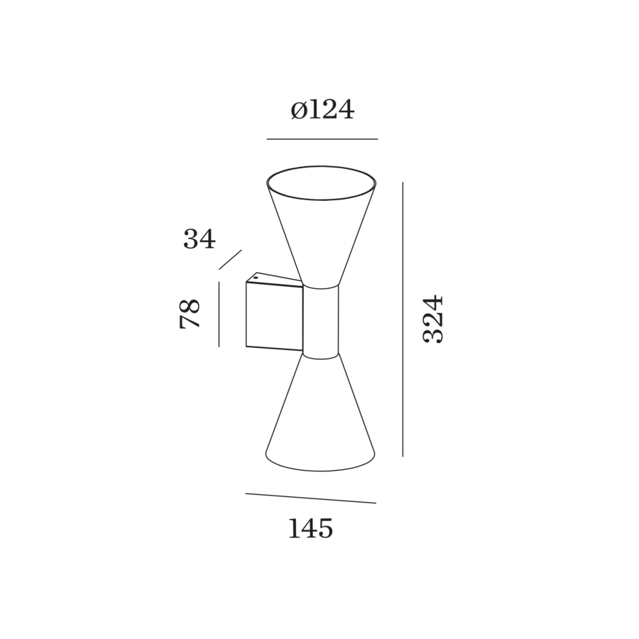 Wever & Ducré ODREY wandlamp