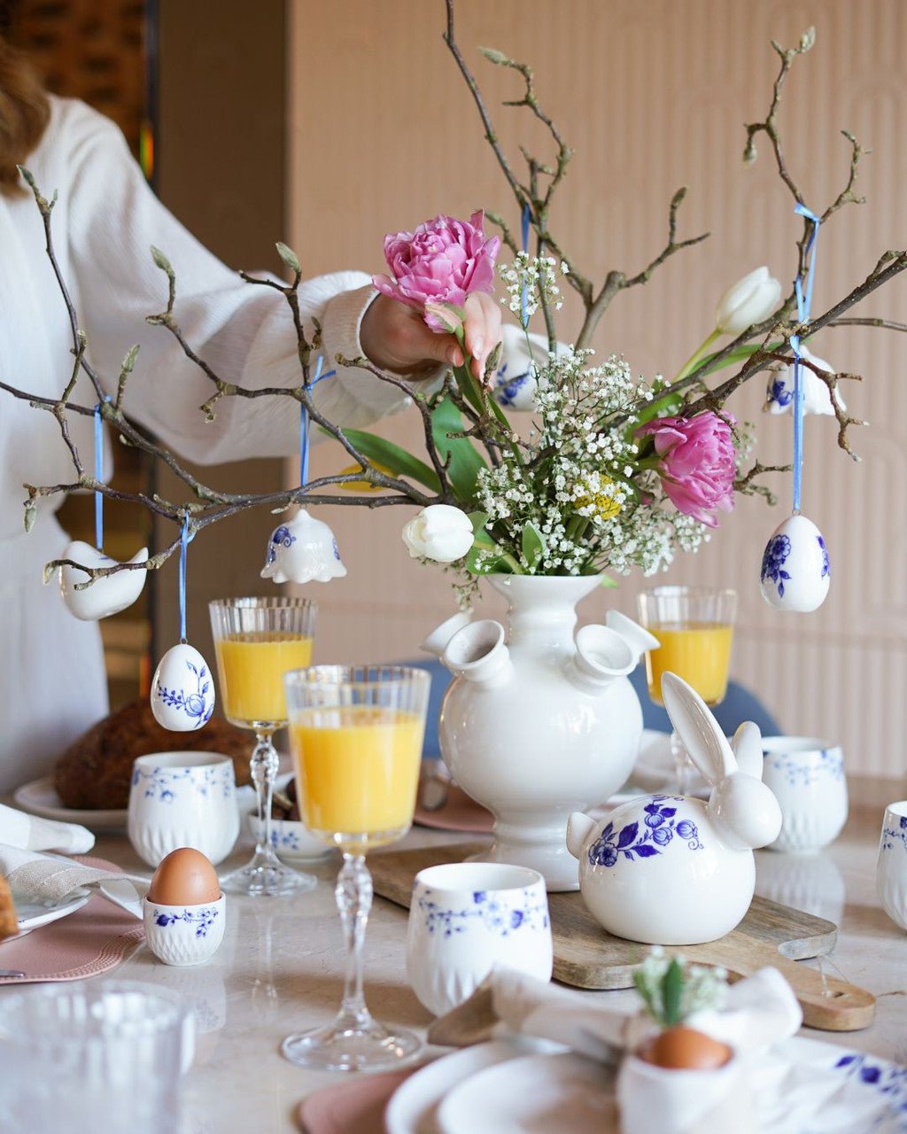 Heinen Delfts Blauw decoratiebeeld Haas - Kavel 84