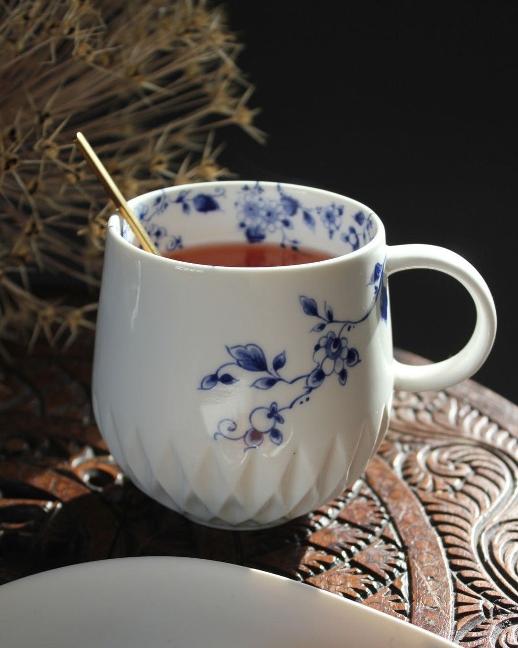 Heinen Delfts Blauw mok Blauw Vouw - Kavel 84