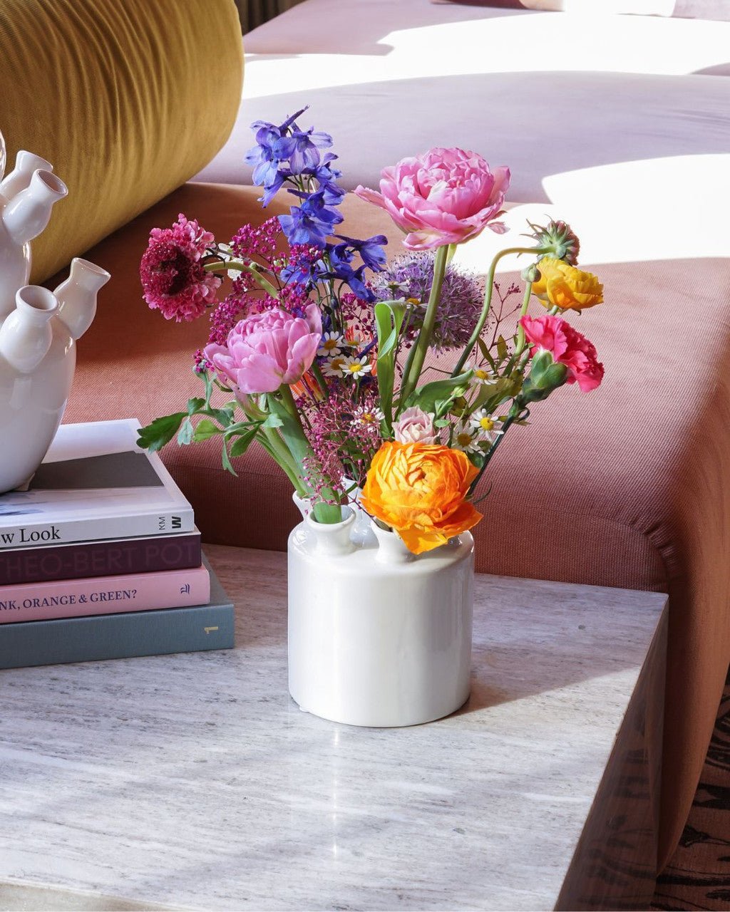 Heinen Delfts Blauw Tulpenvaas cilinder - Kavel 84