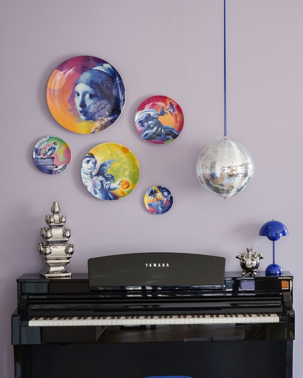 Heinen Delfts Blauw wandbord Color Pop - Engel - Kavel 84