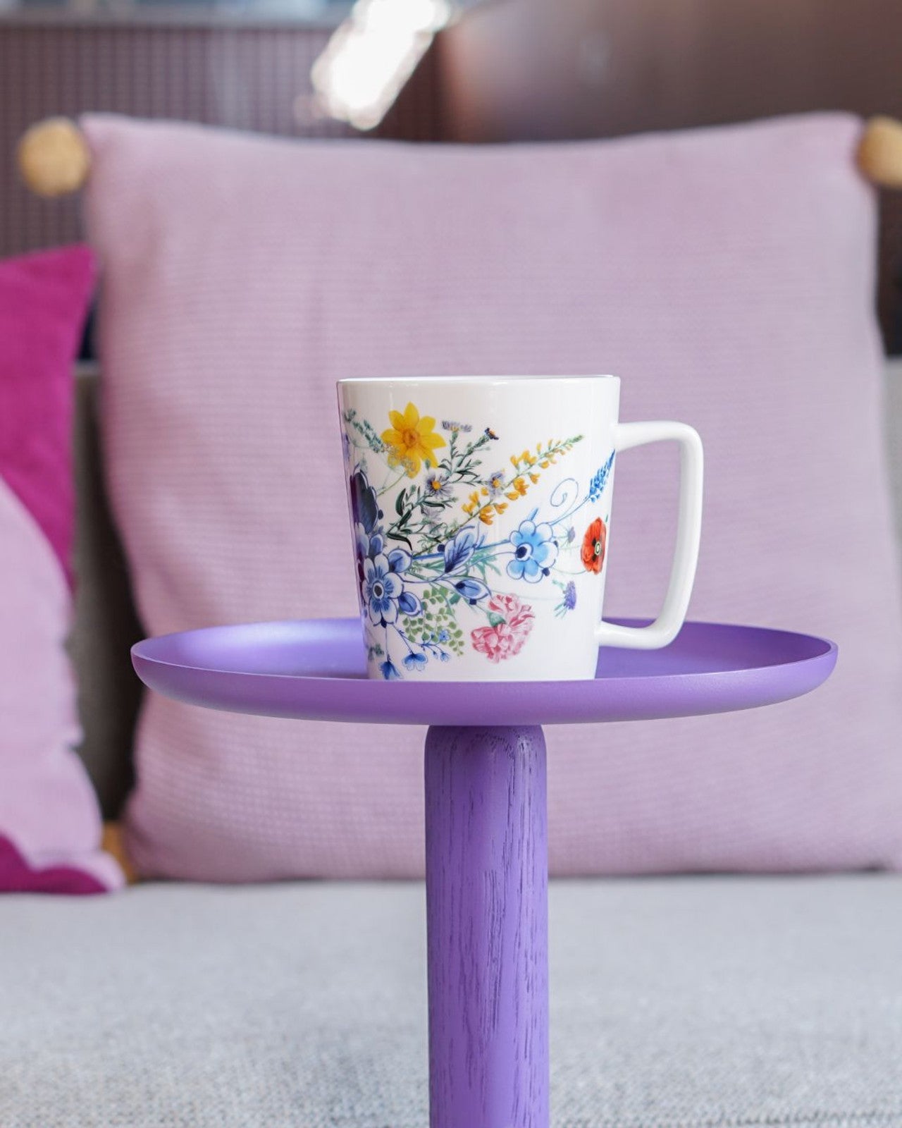 Heinen Delfts Blauw theemok Wildbloemen - Kavel 84