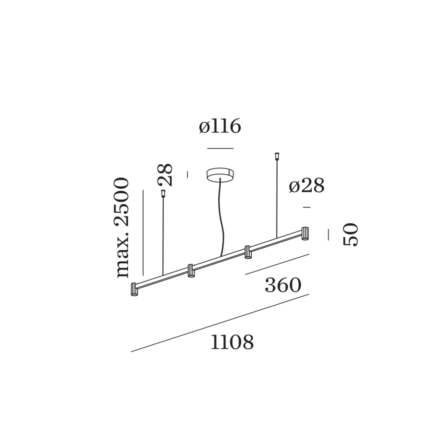 Wever & Ducré TRACE Chandelier hanglamp - Kavel 84