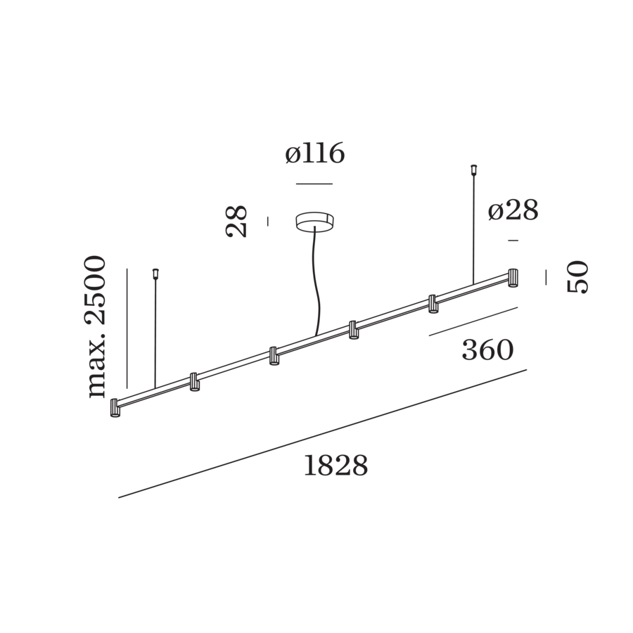 Wever & Ducré TRACE Chandelier hanglamp