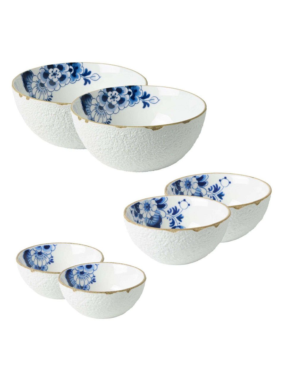 Heinen Delfts Blauw Blauw Bloesem kommenset - Kavel 84