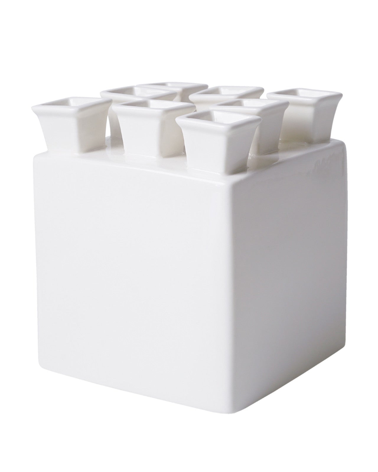 Heinen Delfts Blauw Tulpenvaas vierkant - Kavel 84