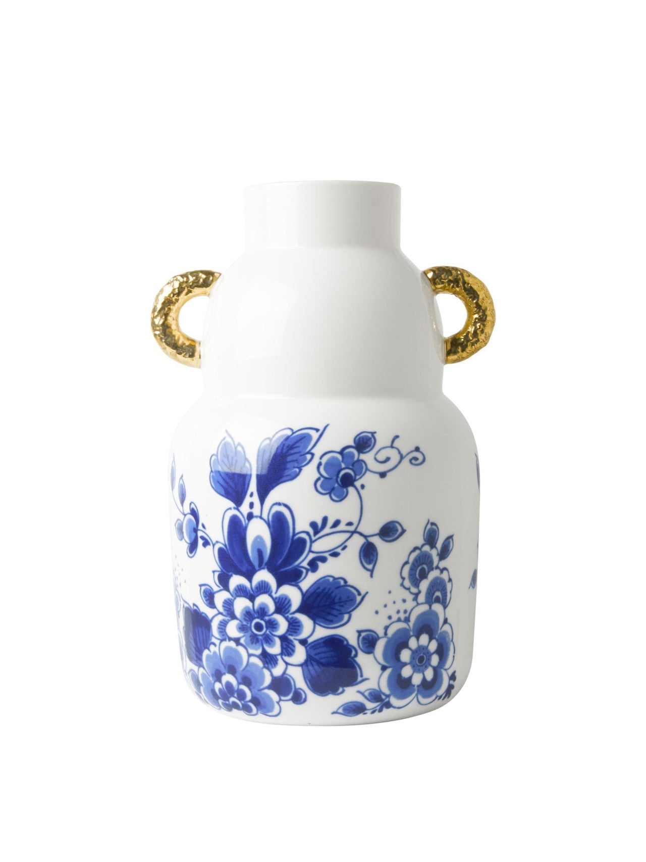 Heinen Delfts Blauw Goud Oortje vaas - Kavel 84