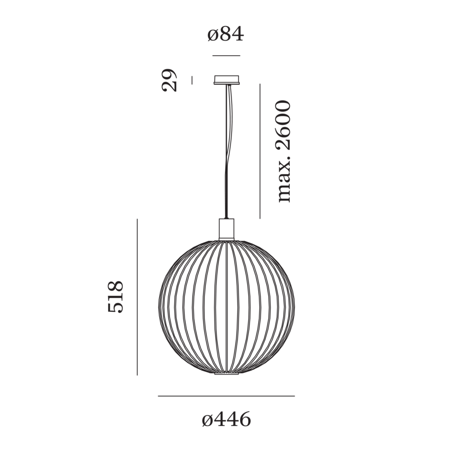 Wever & Ducré WIRO Globe hanglamp