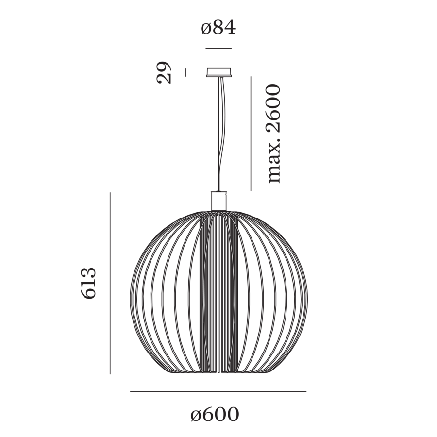 Wever & Ducré WIRO Globe hanglamp