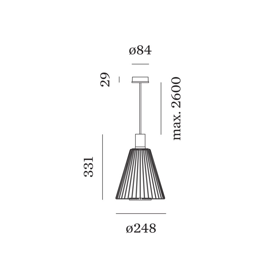 Wever & Ducré WIRO Cone hanglamp