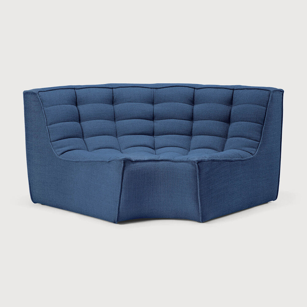 ethnicraft n701 bank rond hoekelement blauw