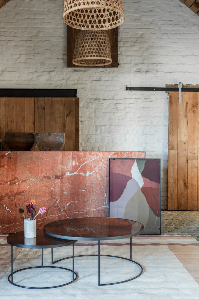 ethnicraft nesting salontafelset bronze sfeerbeeld