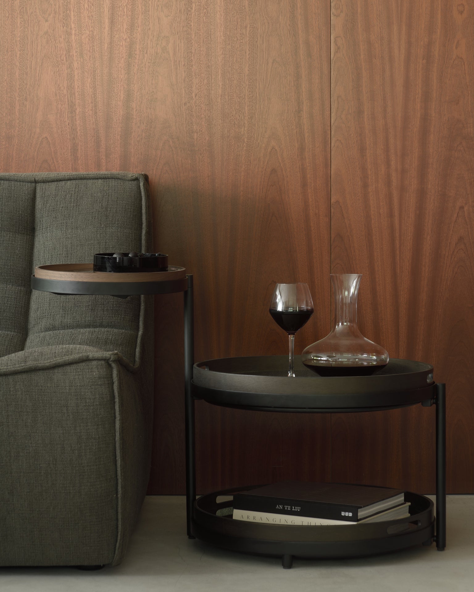 ethnicraft swivel dienblad bijzettafel