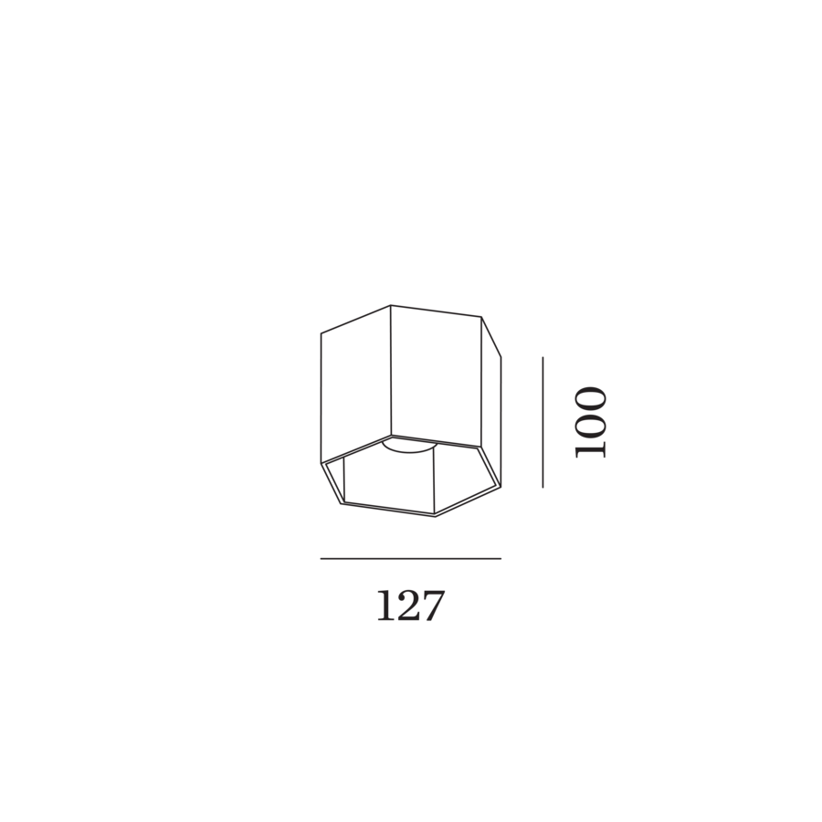 Wever & Ducré HEXO opbouwspot - Kavel 84