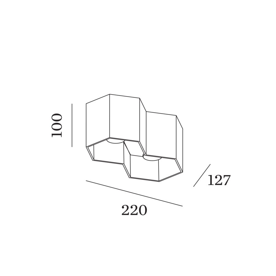 Wever & Ducré HEXO opbouwspot - Kavel 84