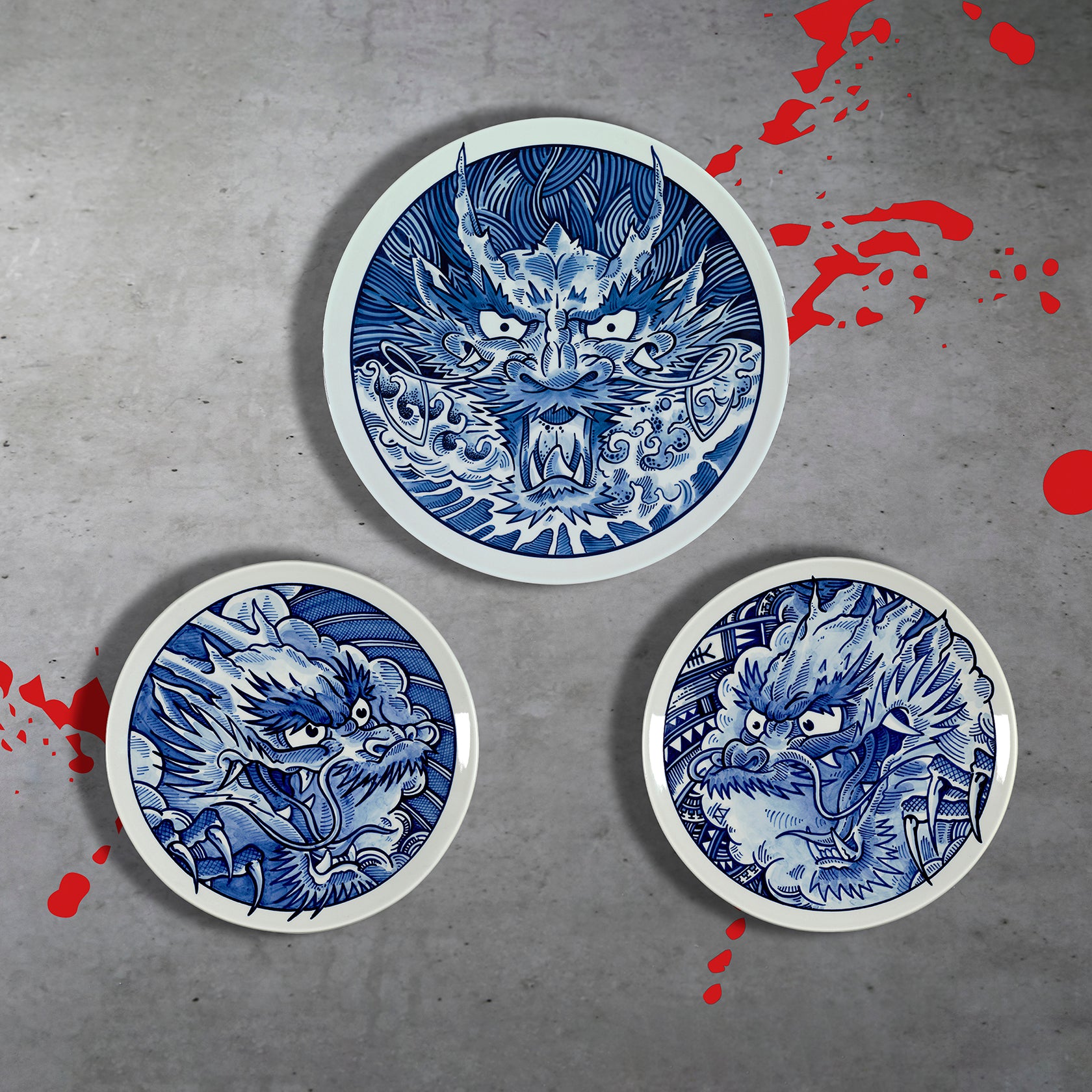 schiffmacher x royal Delft blue dragon series