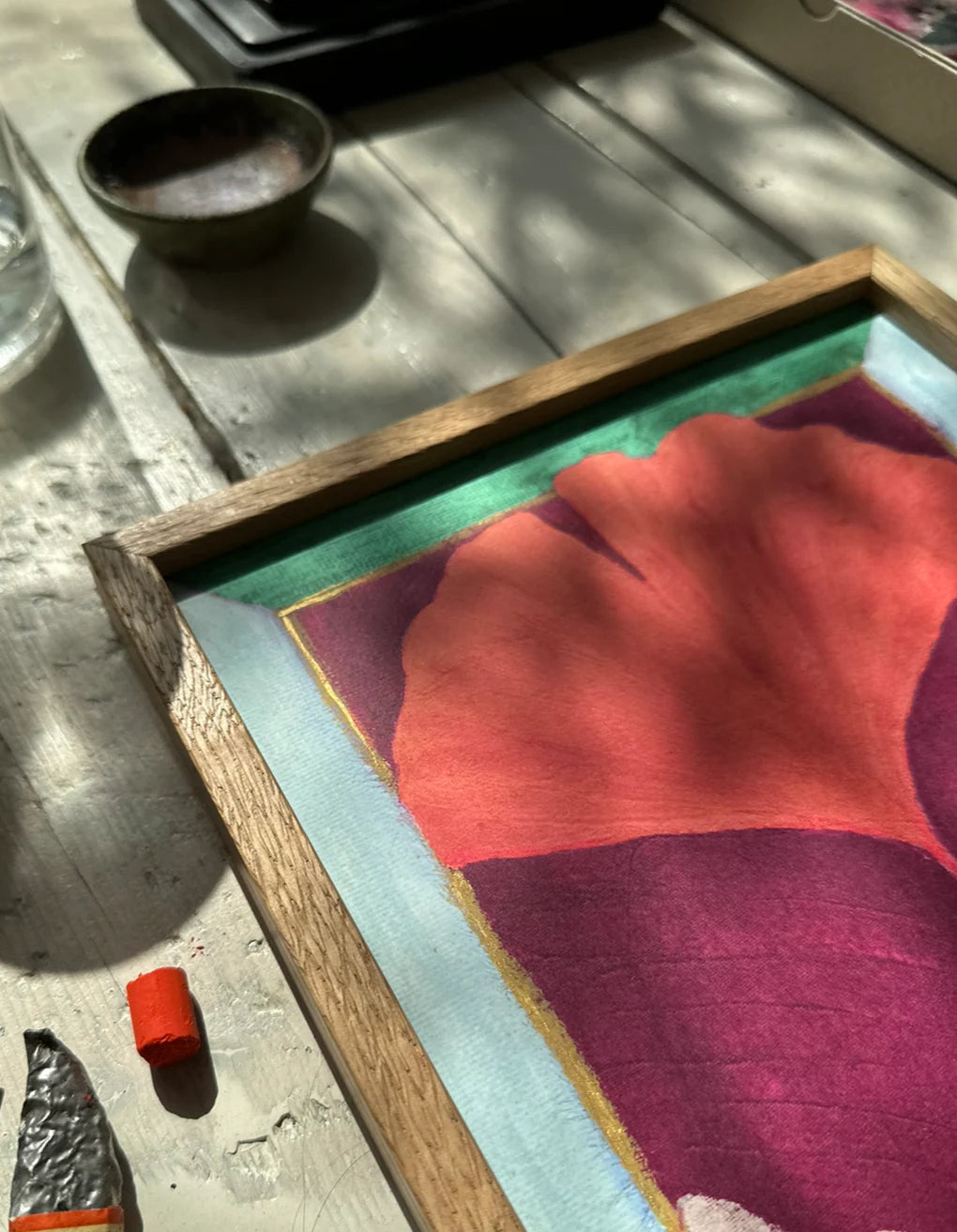 TinyStories Poster met Lijst - Gingko Orange