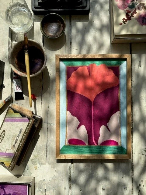 TinyStories Poster met Lijst - Gingko Orange