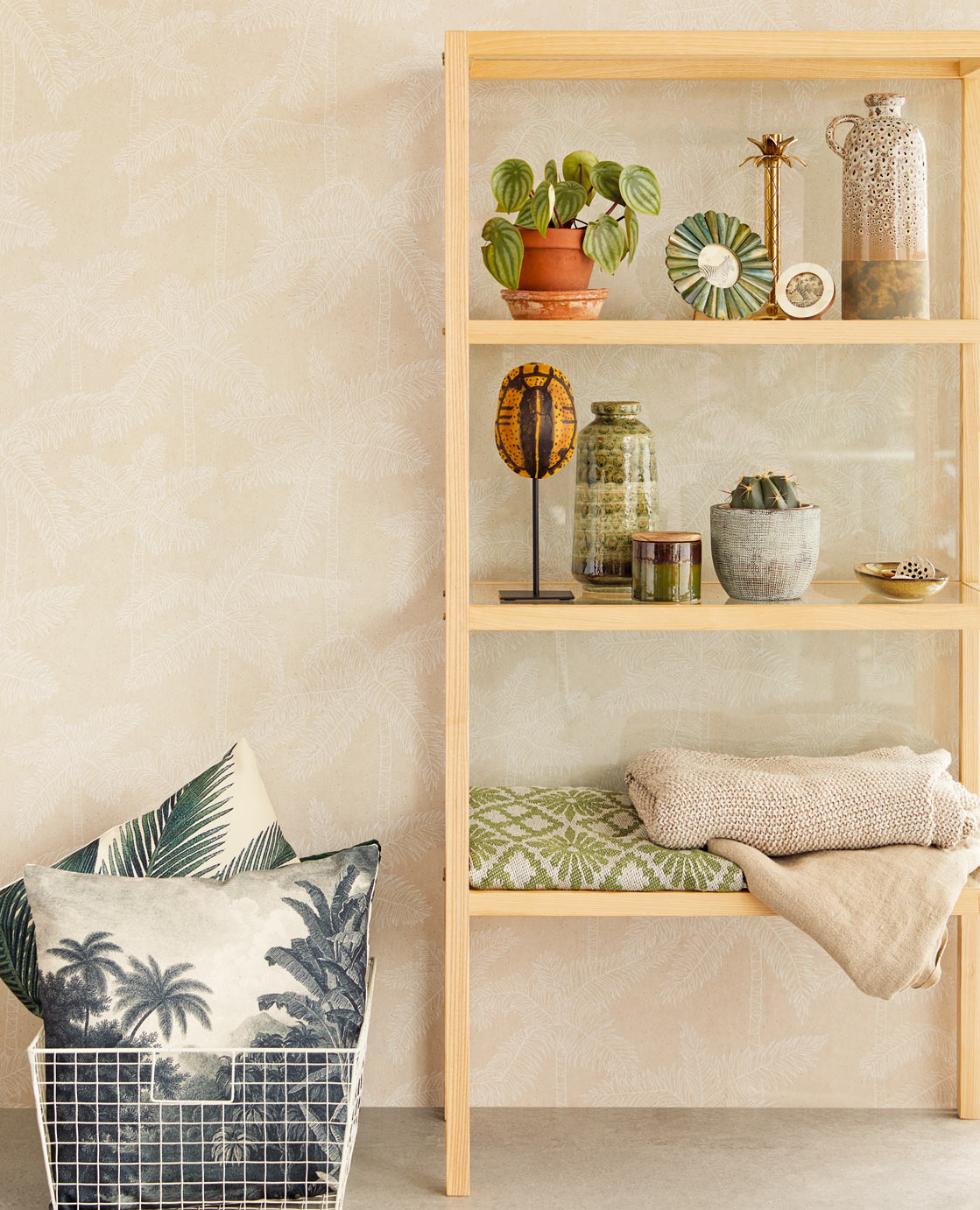 Eijffinger Vivid Palmboom Ecru