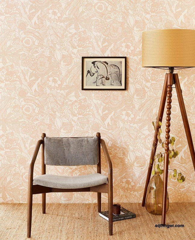 Eijffinger behang Veldbloemen Beige