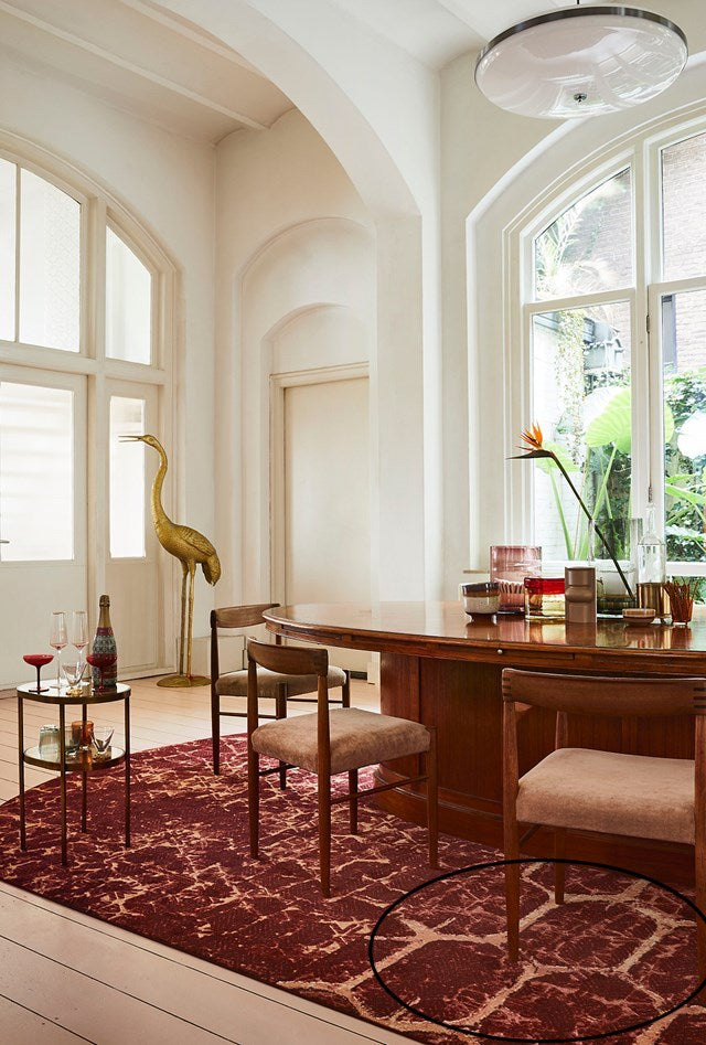 Tarkett vloerkleed honingraat rood